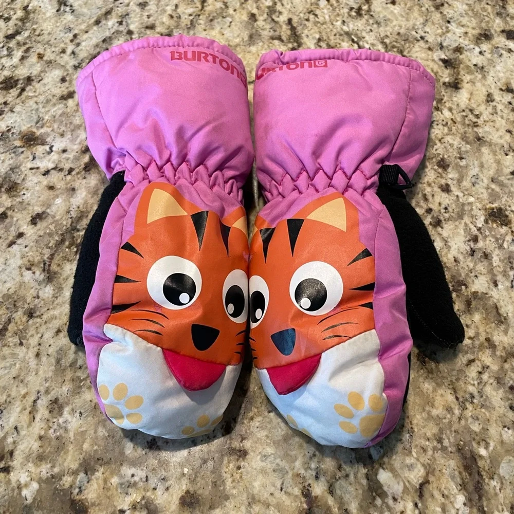Burton Kids/Toddler Pink Tiger Mittens Size 2T